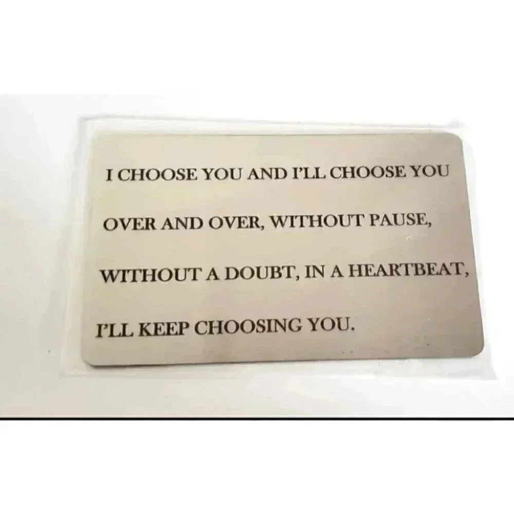 I'll Keep Choose You Wallet Card Reminder